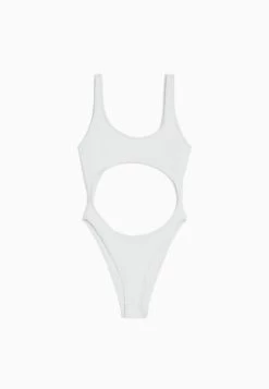 BERSHKA Shimmer Cut Out- Badpak - White 11 BERSHKA Shimmer Cut Out- Badpak - White -Bershka 0054f40ea19b4d81a6bebdcdf5ee6b34