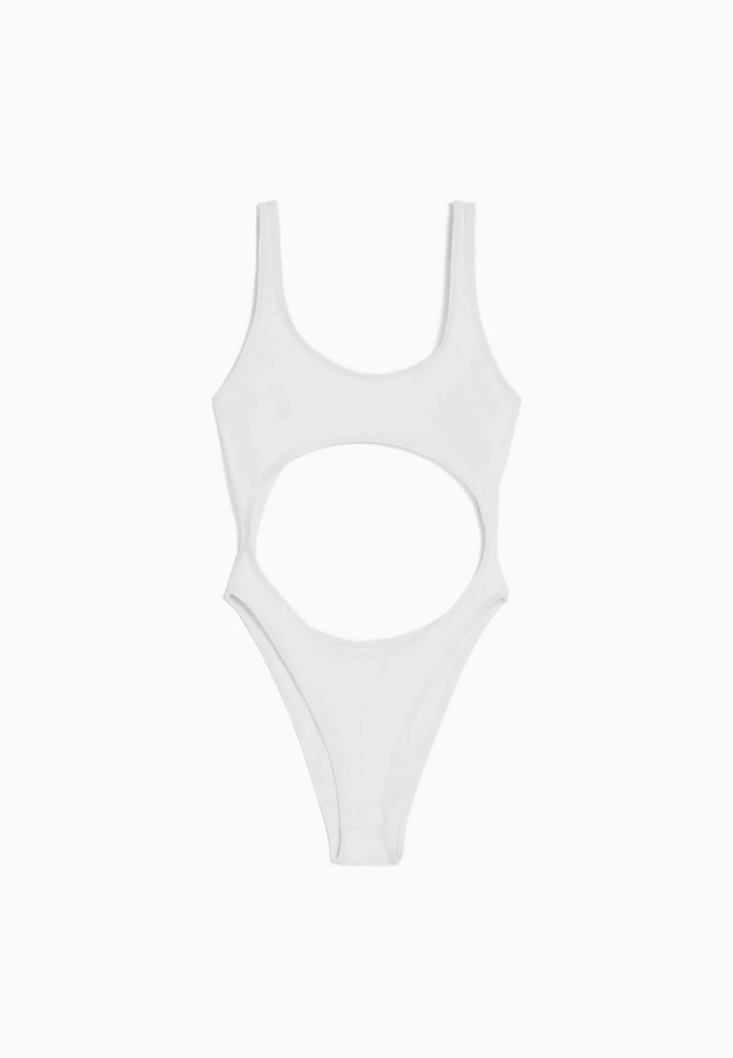 BERSHKA Shimmer Cut Out- Badpak - White 6 BERSHKA Shimmer Cut Out- Badpak - White - Afbeelding 6