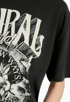 BERSHKA Printed- T-Shirt Print - Black -Bershka 00ef3d78d7c2408c921f77a54749ab3c