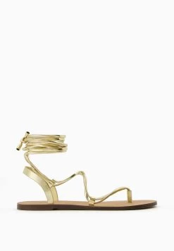 BERSHKA Teensandalen - Gold Coloured -Bershka 03190e472f8749c6956d8ed6f57f2146