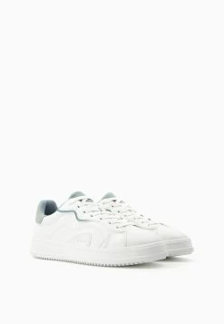 BERSHKA Contrast Details - Sneakers Laag - White -Bershka 049e5fb5fbd24ebb92c5ba1481222fcd