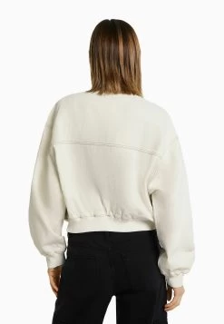 BERSHKA With Contrast Thread - Spijkerjas - White 8 BERSHKA With Contrast Thread - Spijkerjas - White -Bershka 049efa81fdec48a4a3f0ebe998587fee