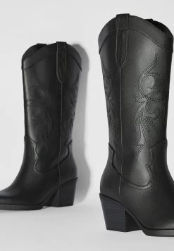 BERSHKA Heeled - Cowboy-/Bikerlaarzen - Black 12 BERSHKA Heeled - Cowboy-/Bikerlaarzen - Black -Bershka 04c5193fa350411288d6564bc0771fe8