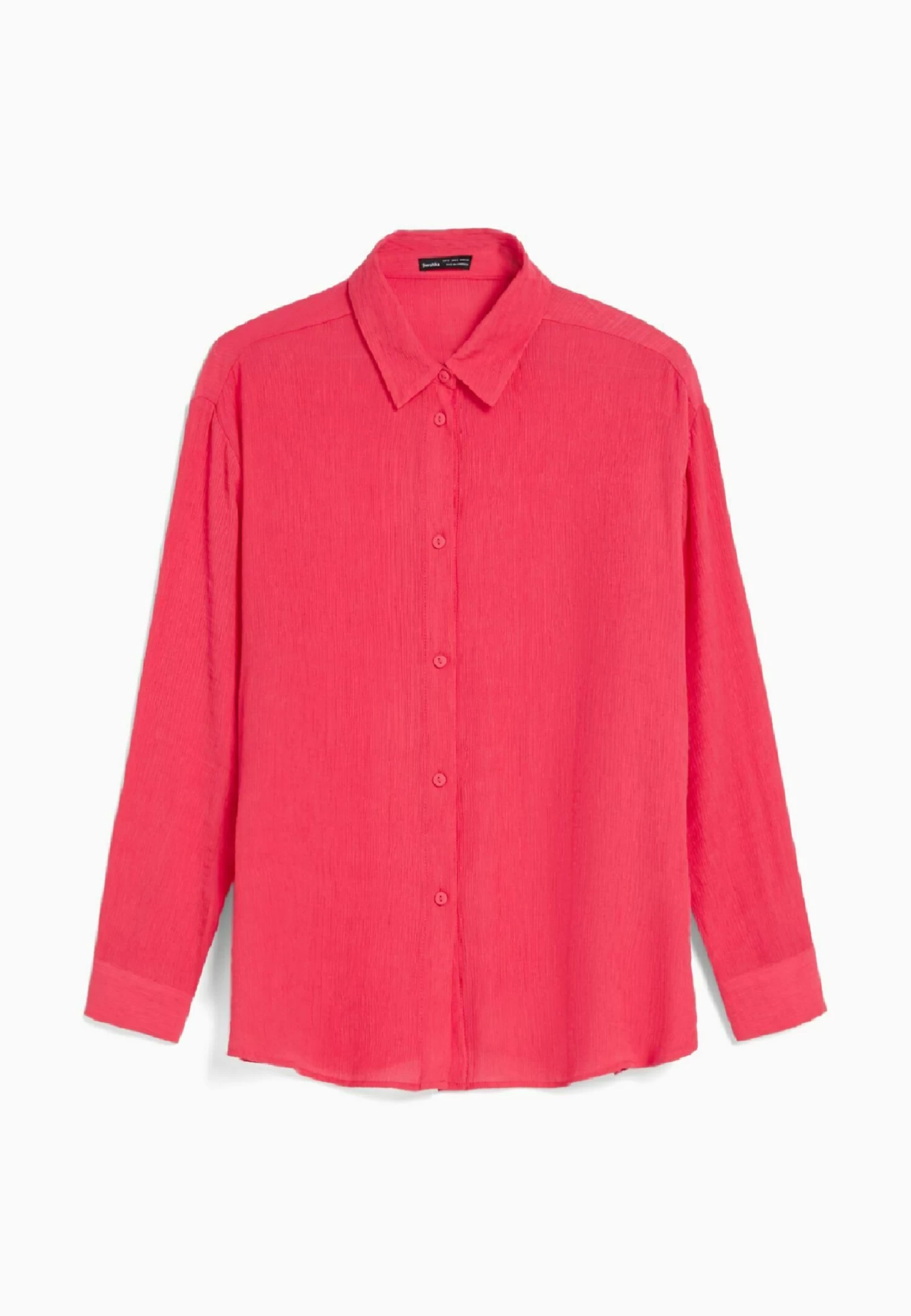 BERSHKA Long Sleeve - Overhemdblouse - Coral 5 BERSHKA Long Sleeve - Overhemdblouse - Coral - Afbeelding 5