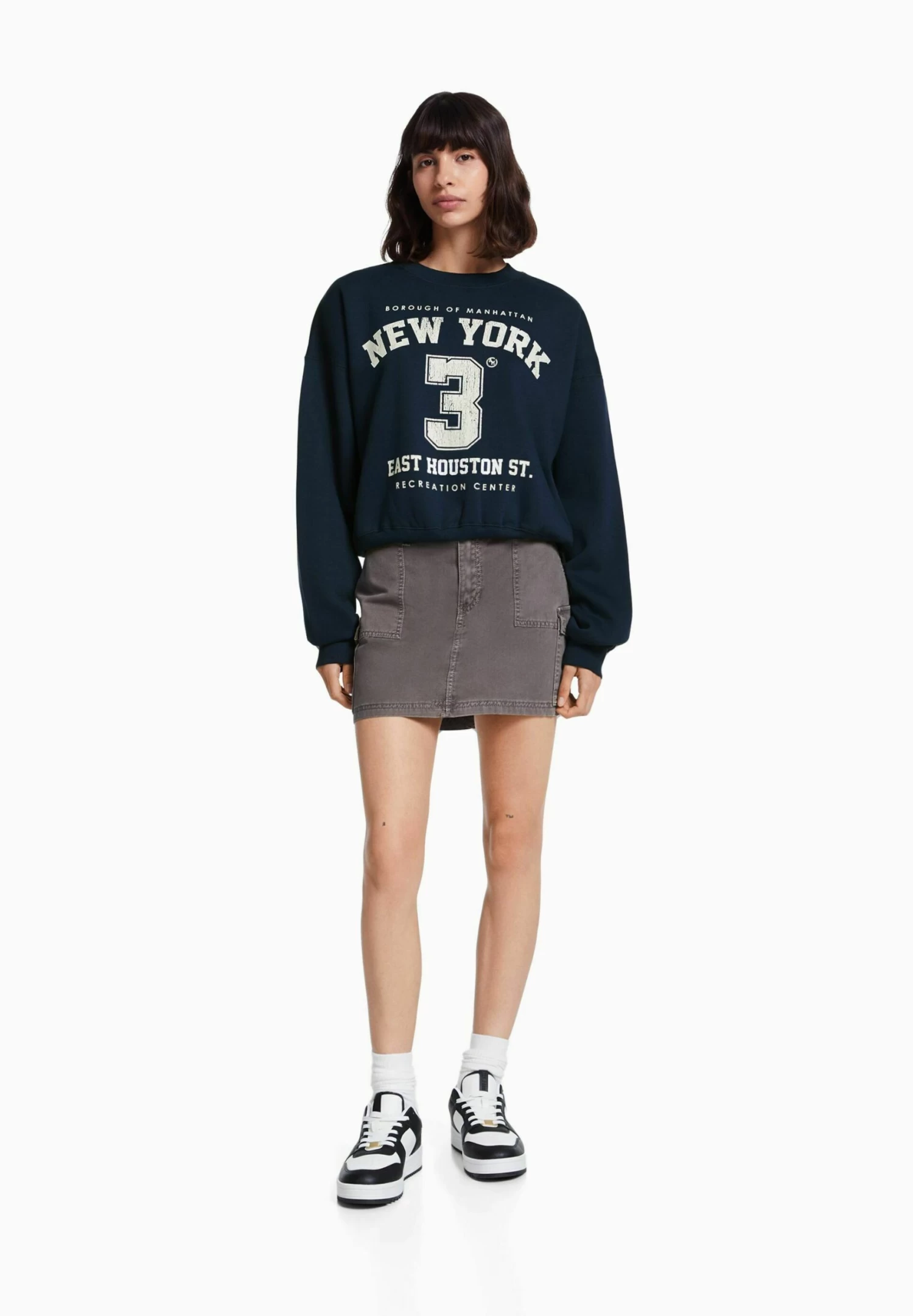 BERSHKA Printed - Sweater - Royal Blue 2 BERSHKA Printed - Sweater - Royal Blue - Afbeelding 2