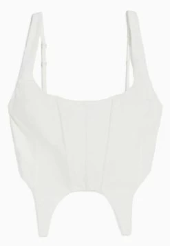 BERSHKA Corset - Top - Off White -Bershka 0691cecc35014b8ca7e56d848b2b74a0