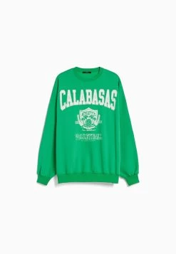 BERSHKA Long Sleeve- Sweater - Evergreen -Bershka 06a13d1bfff748cd9a7d1cf8a4fb6825
