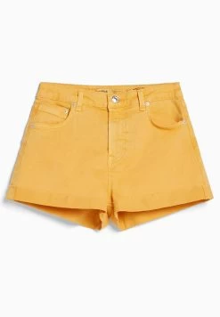 BERSHKA Comfort With Turn-Up Hems - Shorts - Yellow -Bershka 06a36b8ebd5d427fab9c15dd071e02e0