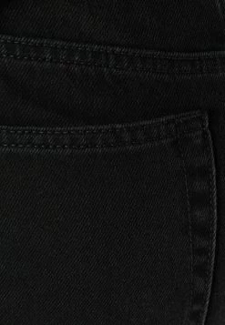 BERSHKA Ripped Mom - Straight Leg Jeans - Black -Bershka 07f6bce5733f437bb40e72ce5efaf472