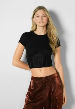 BERSHKA Tailleriem - Black