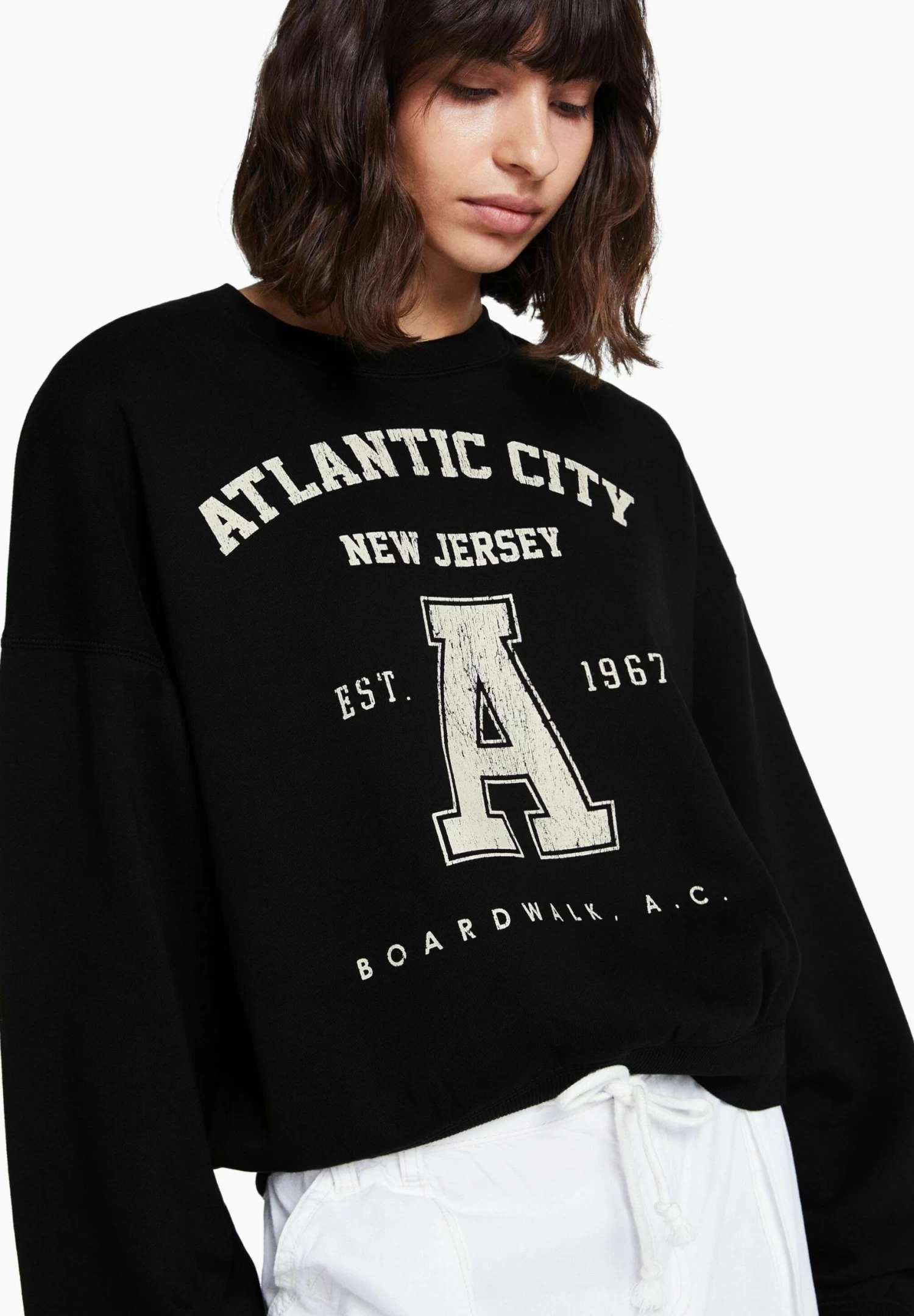 BERSHKA Printed - Sweater - Black 4 BERSHKA Printed - Sweater - Black - Afbeelding 4