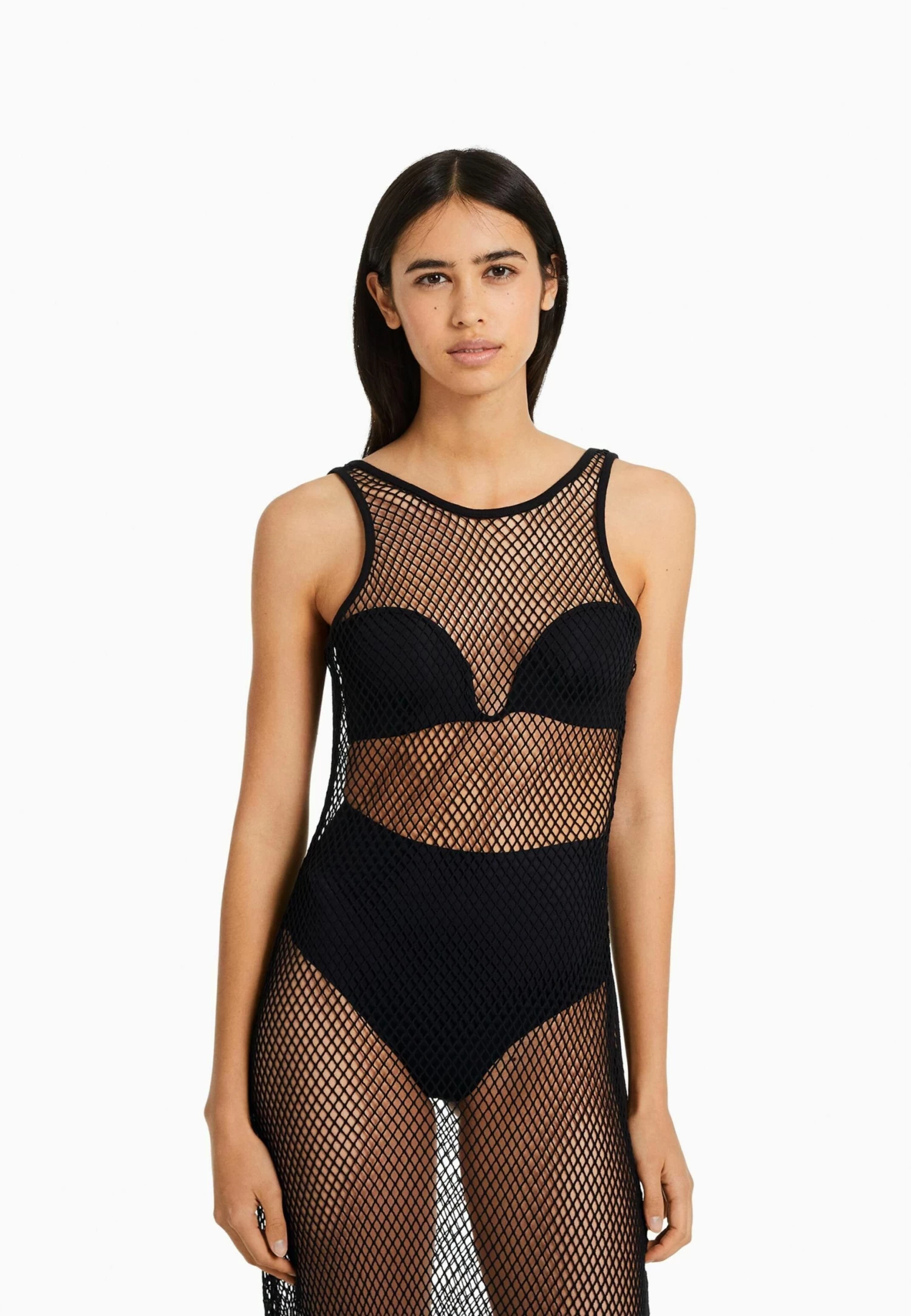 BERSHKA Long Strappy - Maxi-Jurk - Black 3 BERSHKA Long Strappy - Maxi-Jurk - Black - Afbeelding 3