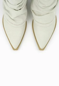 BERSHKA With Fringing - Cowboy-/Bikerlaarsjes - Beige -Bershka 0a17e903aac94ee9ae6daa85d207aa16