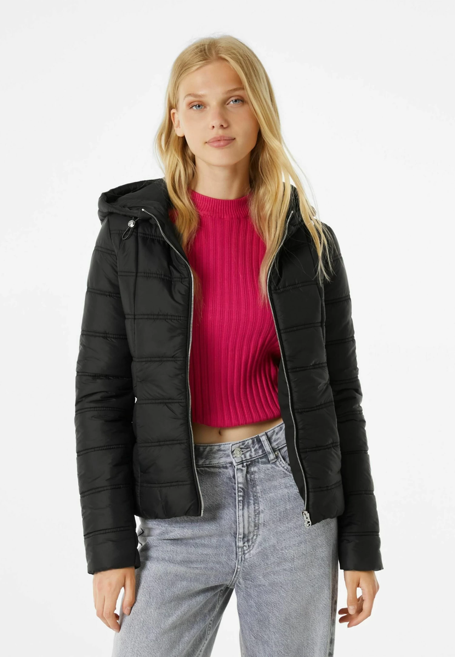 BERSHKA Winterjas - Black 1 BERSHKA Winterjas - Black