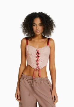BERSHKA Top - Pink