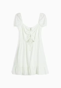BERSHKA Short Sleeve - Mini- Jurk - White 11 BERSHKA Short Sleeve - Mini- Jurk - White -Bershka 0b84da1f906e419797882c3b1d9be5b2