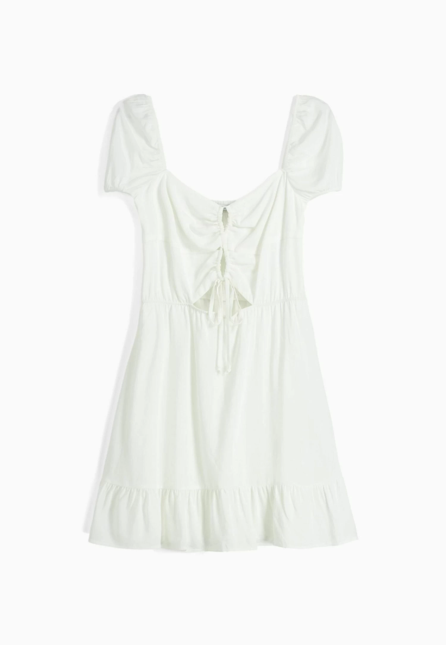 BERSHKA Short Sleeve - Mini- Jurk - White 6 BERSHKA Short Sleeve - Mini- Jurk - White - Afbeelding 6