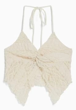 BERSHKA Blonde - Top - White -Bershka 0b93bf0054a141e59edd34602f80c313