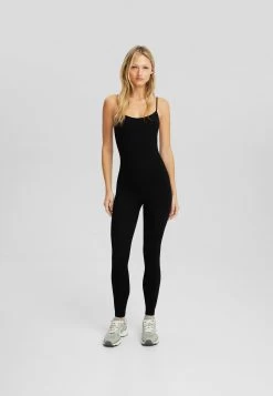 BERSHKA Seamless- Jumpsuit - Black