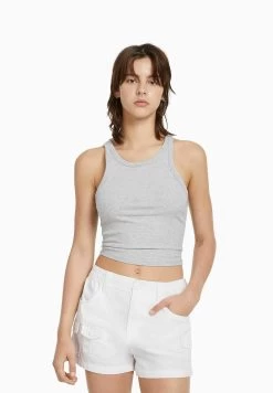 BERSHKA Multi - Shorts - White