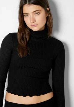 BERSHKA High Neck- Trui - Black