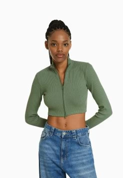 BERSHKA Vest - Khaki