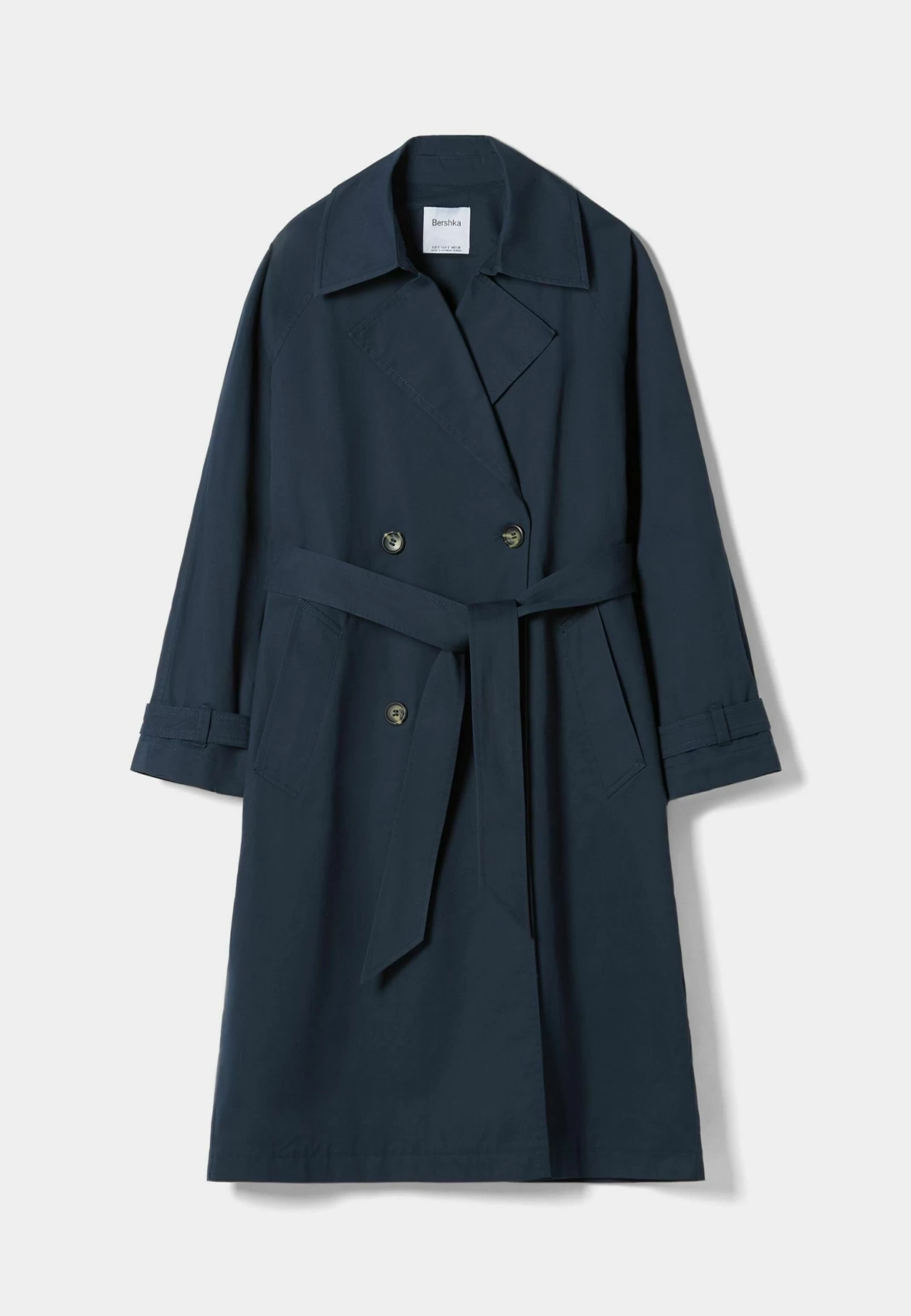 BERSHKA Trenchcoat - Royal Blue 5 BERSHKA Trenchcoat - Royal Blue - Afbeelding 5