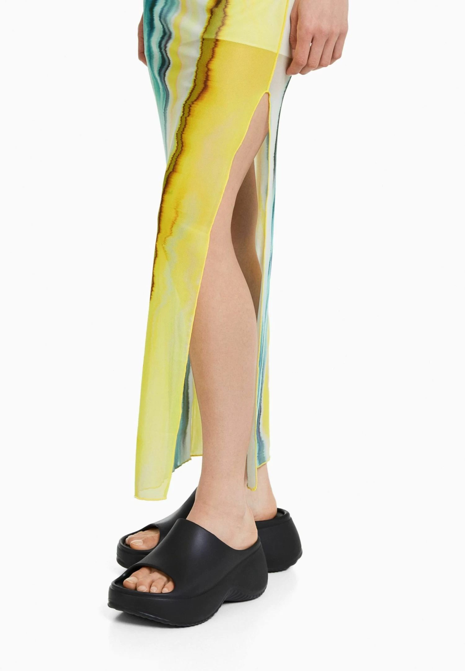 BERSHKA Tie Dye- Maxirok - Green 4 BERSHKA Tie Dye- Maxirok - Green - Afbeelding 4