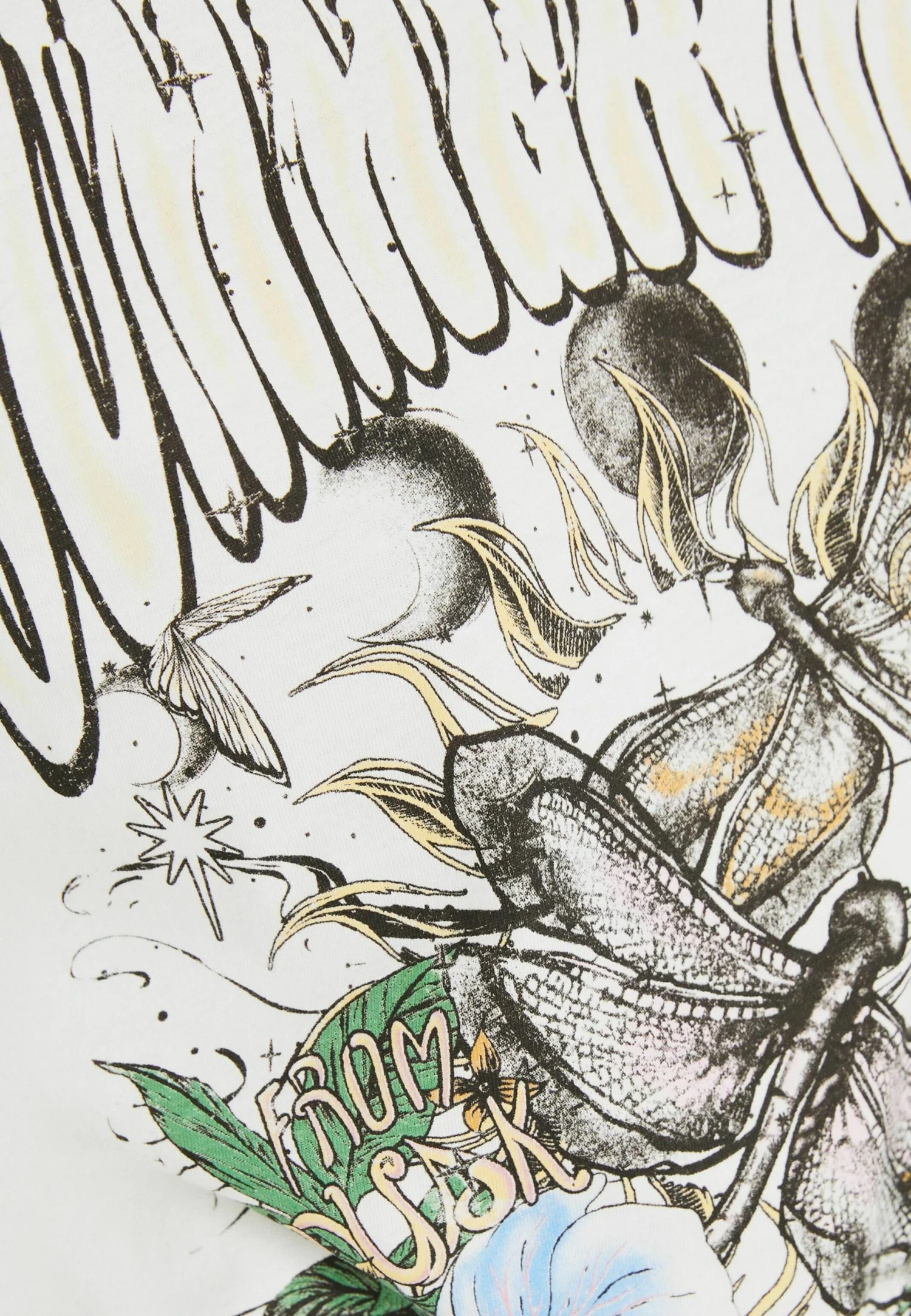 BERSHKA Short Sleeve - Print - T-Shirt Print - White 6 BERSHKA Short Sleeve - Print - T-Shirt Print - White - Afbeelding 6