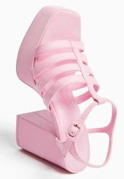 BERSHKA Sandalen Met Hoge Hak - Pink -Bershka 12c95c79b27141df9c233e4019d895f0