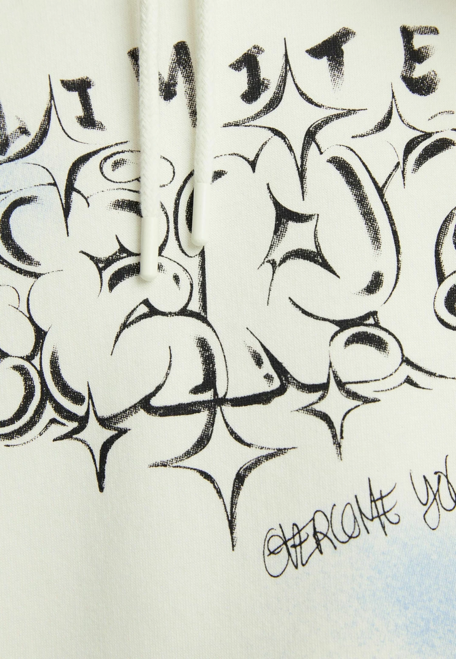 BERSHKA Printed- Hoodie - White 6 BERSHKA Printed- Hoodie - White - Afbeelding 6