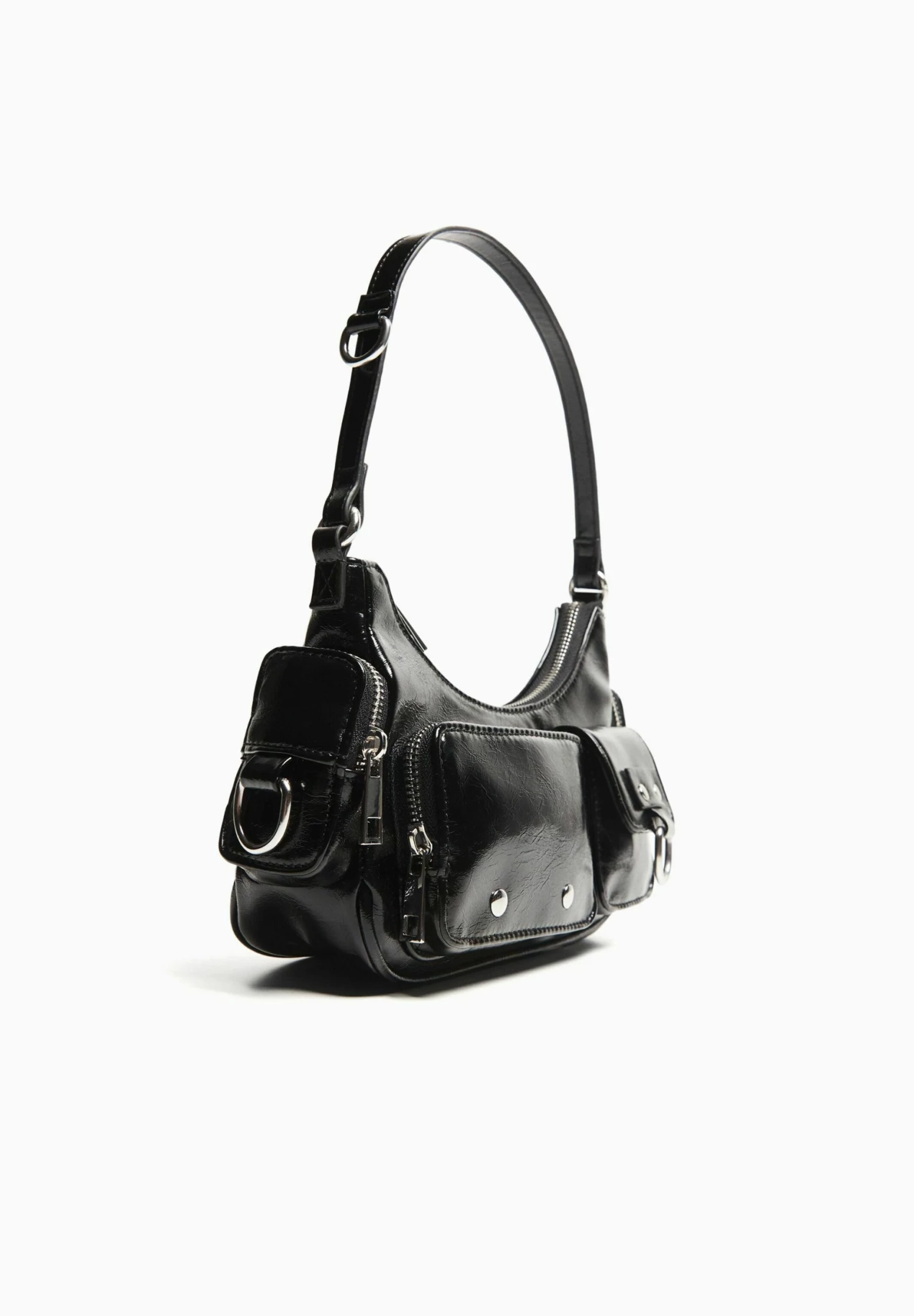 BERSHKA Multi-Pocket-Shoulder - Handtas - Black 5 BERSHKA Multi-Pocket-Shoulder - Handtas - Black - Afbeelding 5