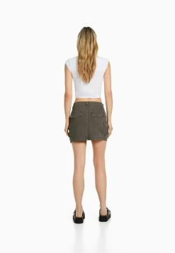 BERSHKA Minirok - Grey -Bershka 16e918a9036d4aada30b50f6df155657