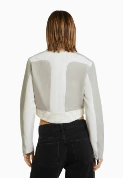 BERSHKA Contrast - Spijkerjas - Mottled Light Grey -Bershka 176aa3e3cd7048beb3150fdec22b1787