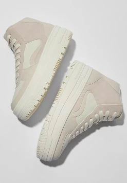 BERSHKA Contrast - Sneakers Hoog - Beige -Bershka 1797b895ce384aed85ef54bf1a77b00a