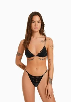 BERSHKA Blonde - Bikinitop - Black
