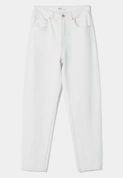 BERSHKA Mom - Slim Fit Jeans - Off White -Bershka 1935aba586ea490abef5d359a6d3c730