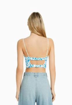 BERSHKA With Ruffles - Top - Blue 8 BERSHKA With Ruffles - Top - Blue -Bershka 1b6028d4557d4490b2e0b128b207acc7