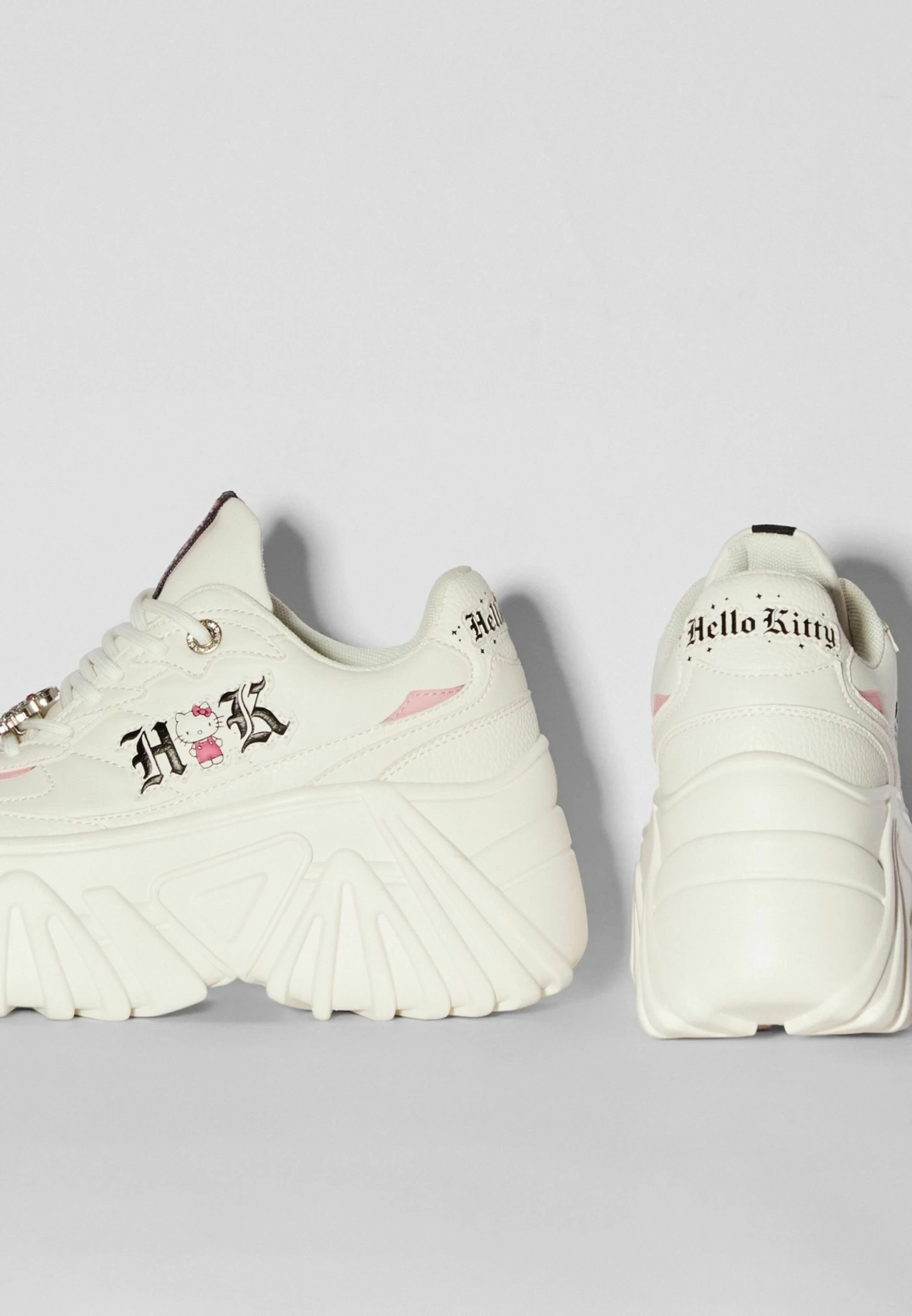 BERSHKA Sneakers Hoog - White 5 BERSHKA Sneakers Hoog - White - Afbeelding 5