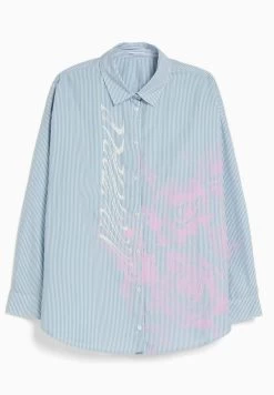 BERSHKA Long Sleeve Striped - Overhemdblouse - Blue 10 BERSHKA Long Sleeve Striped - Overhemdblouse - Blue -Bershka 1bda0e00606f48459bf34d2cb768fe3f