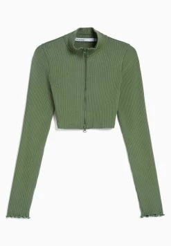 BERSHKA Vest - Khaki -Bershka 1c3385505cf649dd92293c4afc4ab409