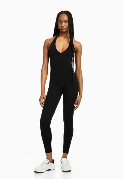BERSHKA Seamless - Jumpsuit - Black