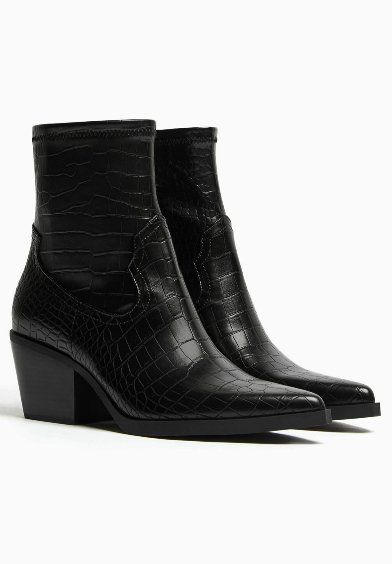 BERSHKA Embossed Animal Print 11122160 - Korte Laarzen - Black 3 BERSHKA Embossed Animal Print 11122160 - Korte Laarzen - Black - Afbeelding 3