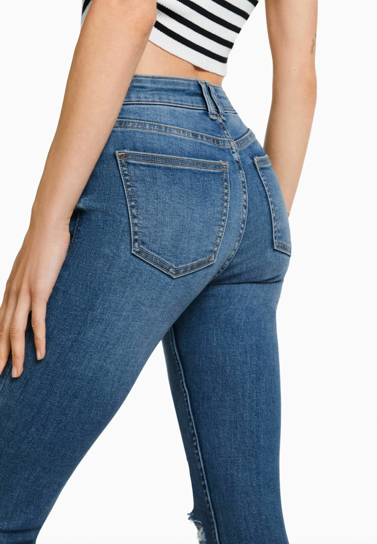 BERSHKA Vintage - Jeans Skinny Fit - Dark Blue 4 BERSHKA Vintage - Jeans Skinny Fit - Dark Blue - Afbeelding 4