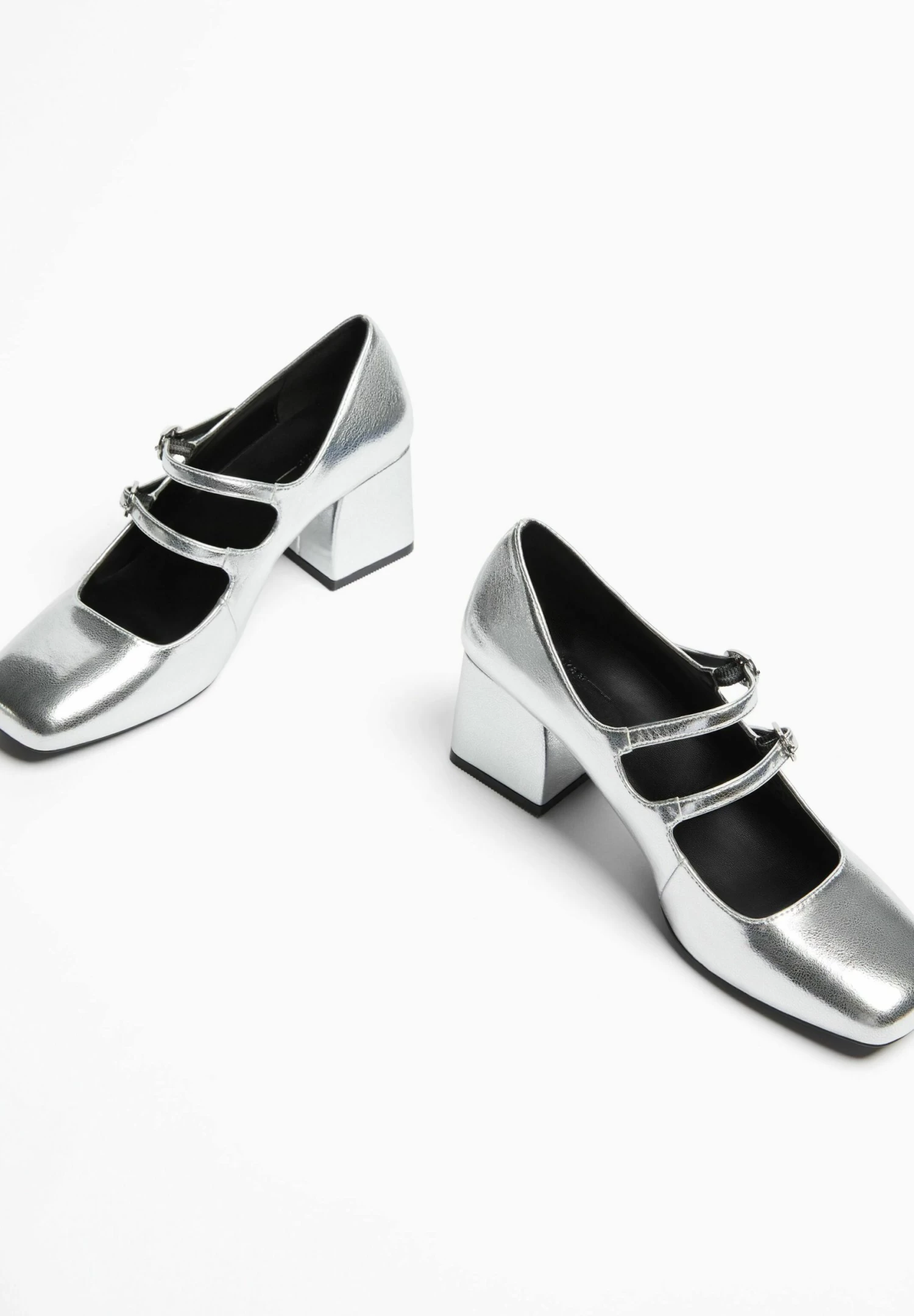 BERSHKA Mary Jane Block Heel - Klassieke Pumps - Silver Coloured 5 BERSHKA Mary Jane Block Heel - Klassieke Pumps - Silver Coloured - Afbeelding 5