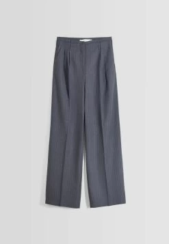 BERSHKA Dad Fit Tailored - Broek - Blue -Bershka 1e7d5f81a495406eb496b9809aedbe83