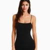 BERSHKA Seamless With Cut Neckline Cycling- Jumpsuit - Black