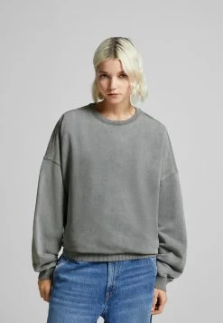 BERSHKA Oversized - Sweater - Grey