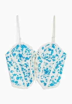 BERSHKA With Ruffles - Top - Blue 11 BERSHKA With Ruffles - Top - Blue -Bershka 1fd2f8ad301f48069fedba52754598cc