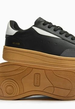 BERSHKA Retro Style - Sneakers Laag - Black -Bershka 2033de32835f42fab846a3d753229adb